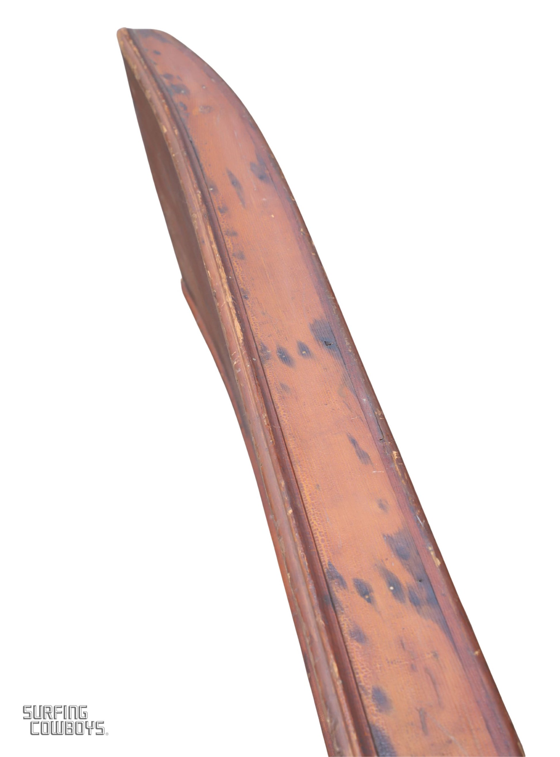 Early 1930s Homemade Redwood Wooden Surfboard