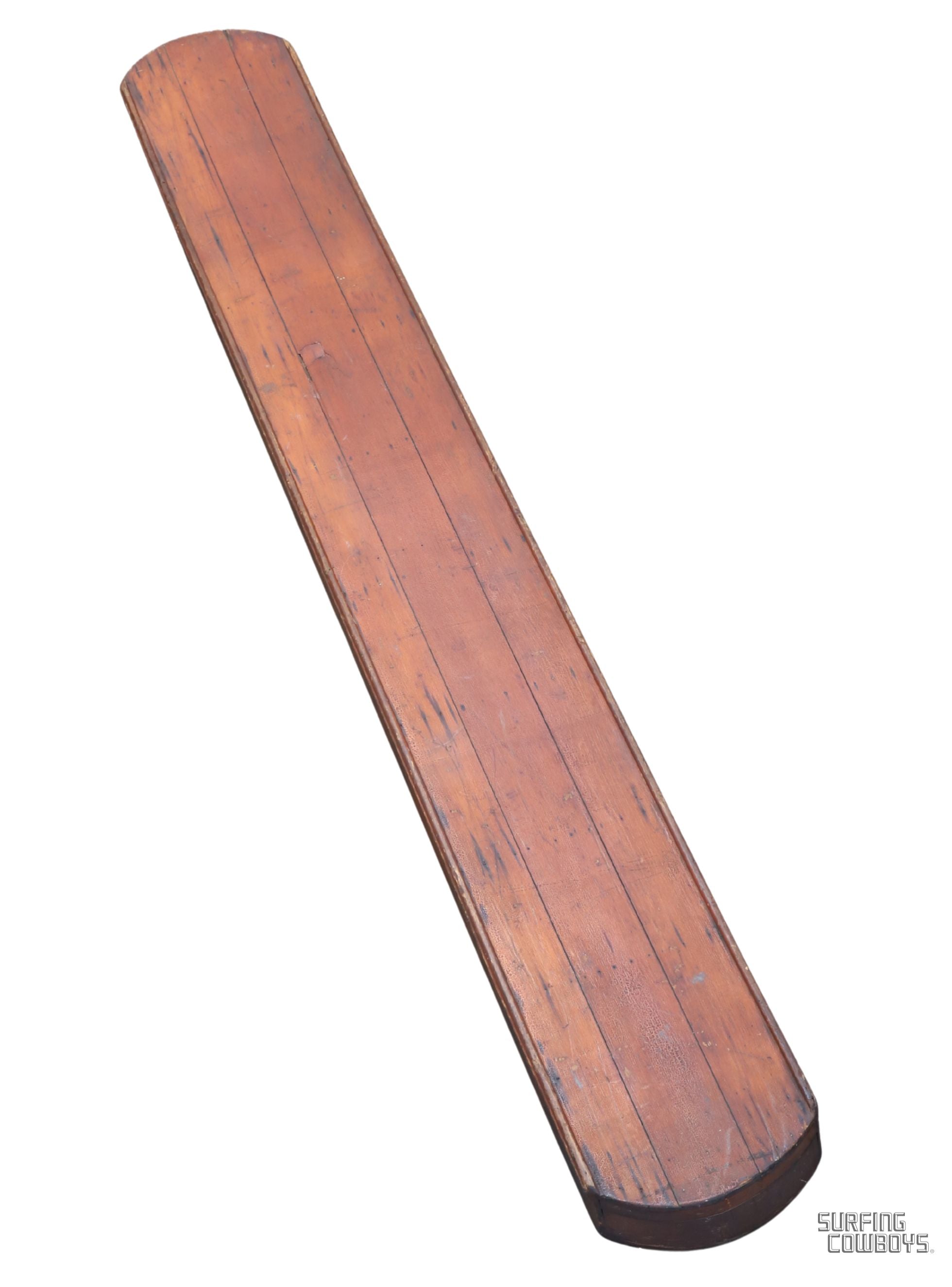 Early 1930s Homemade Redwood Wooden Surfboard
