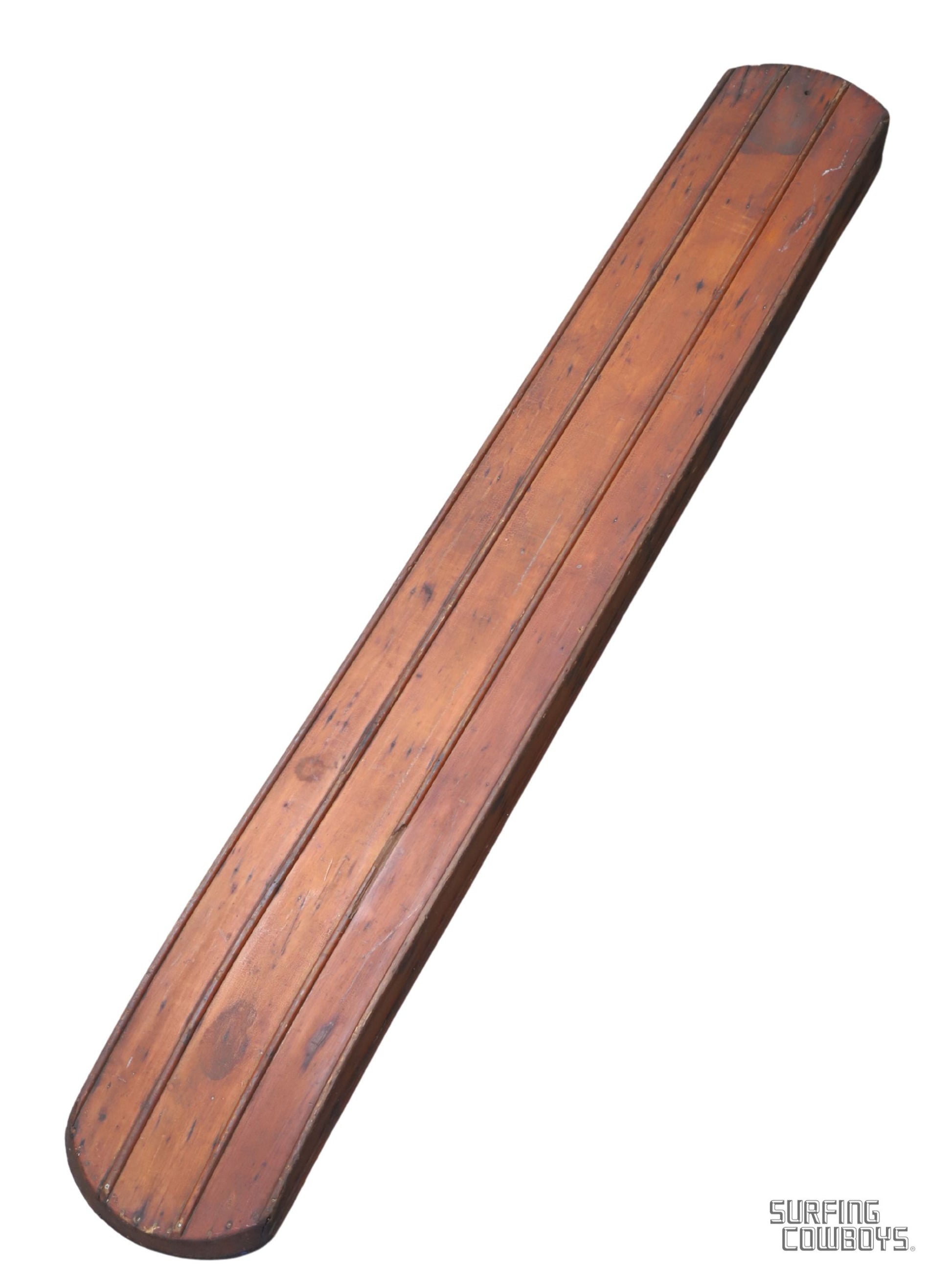 Early 1930s Homemade Redwood Wooden Surfboard
