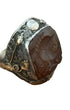 The left side view of the Early 1800s Sterling 10K Gold Carnelian Conquistador Ring.