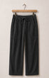 Easy Pants Cotton Canvas – Washed Black Front view.