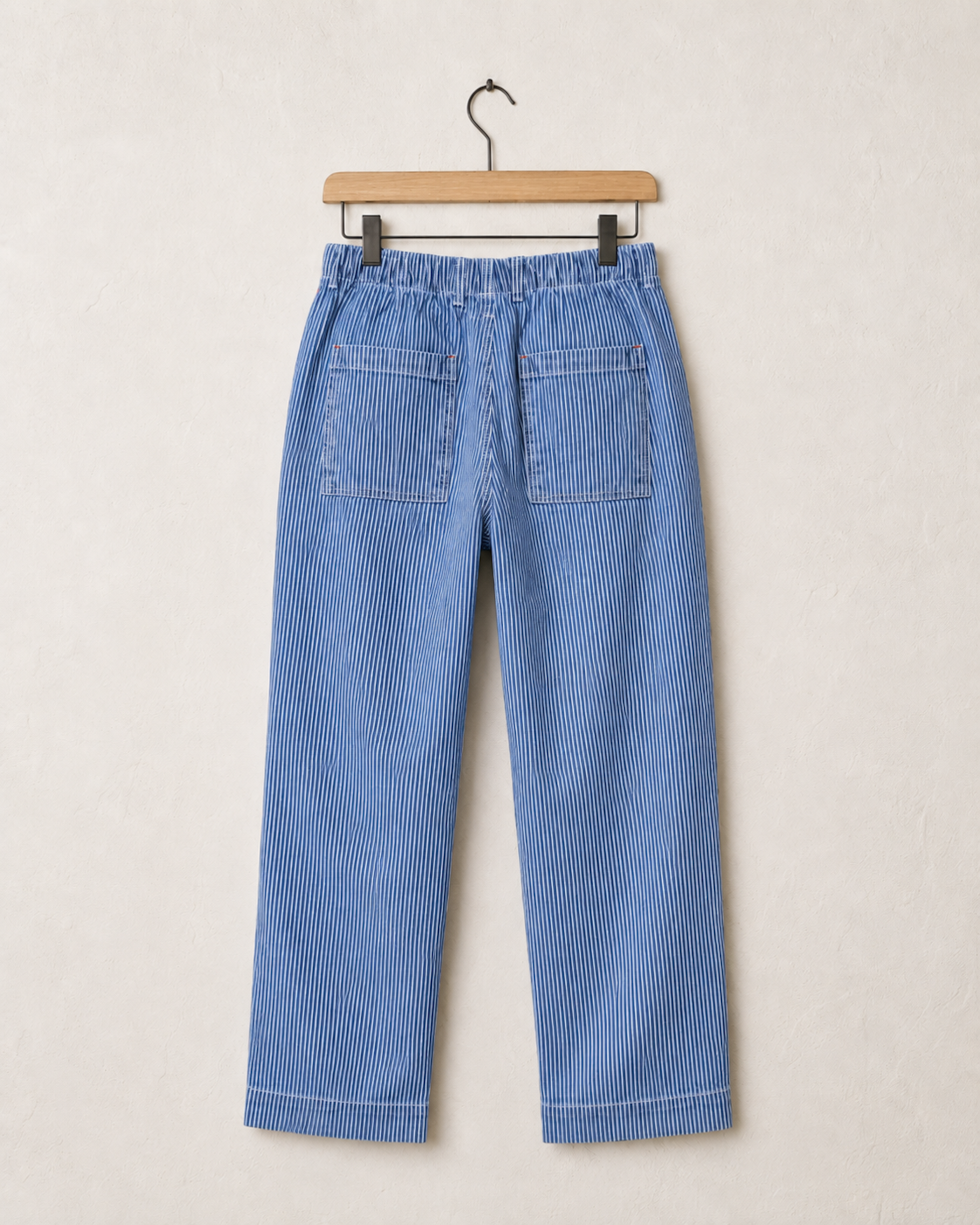 Hickory Coastliner Pants VTG Fabric USA Medium Wash - Back View.