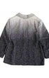Back view of vintage Escada jacket with black-to-white speckled ombré texture.