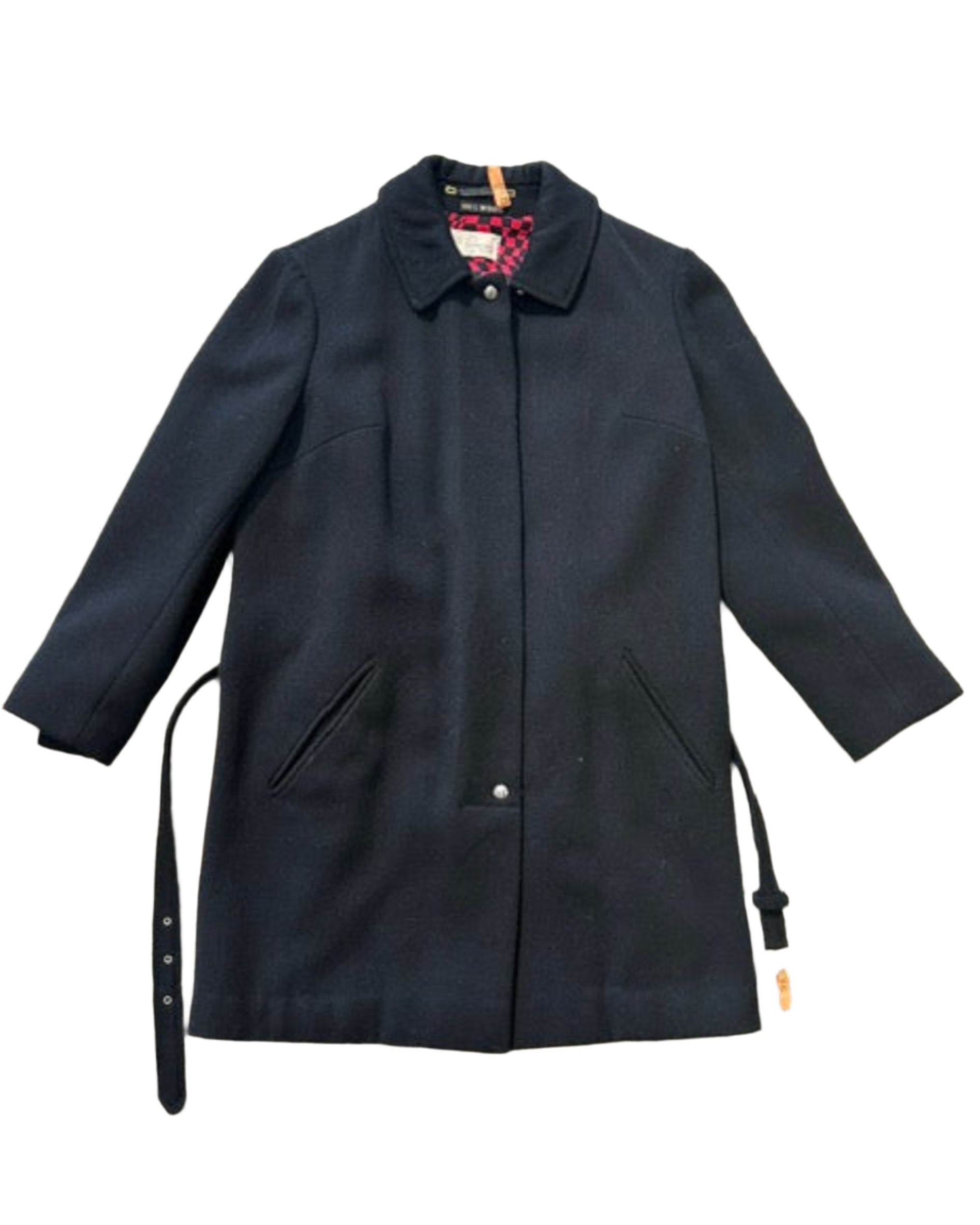 Black Loden Wool Coat Western Germany 1970s.