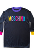 Moschino Black/Multi Colorblock Sweater.