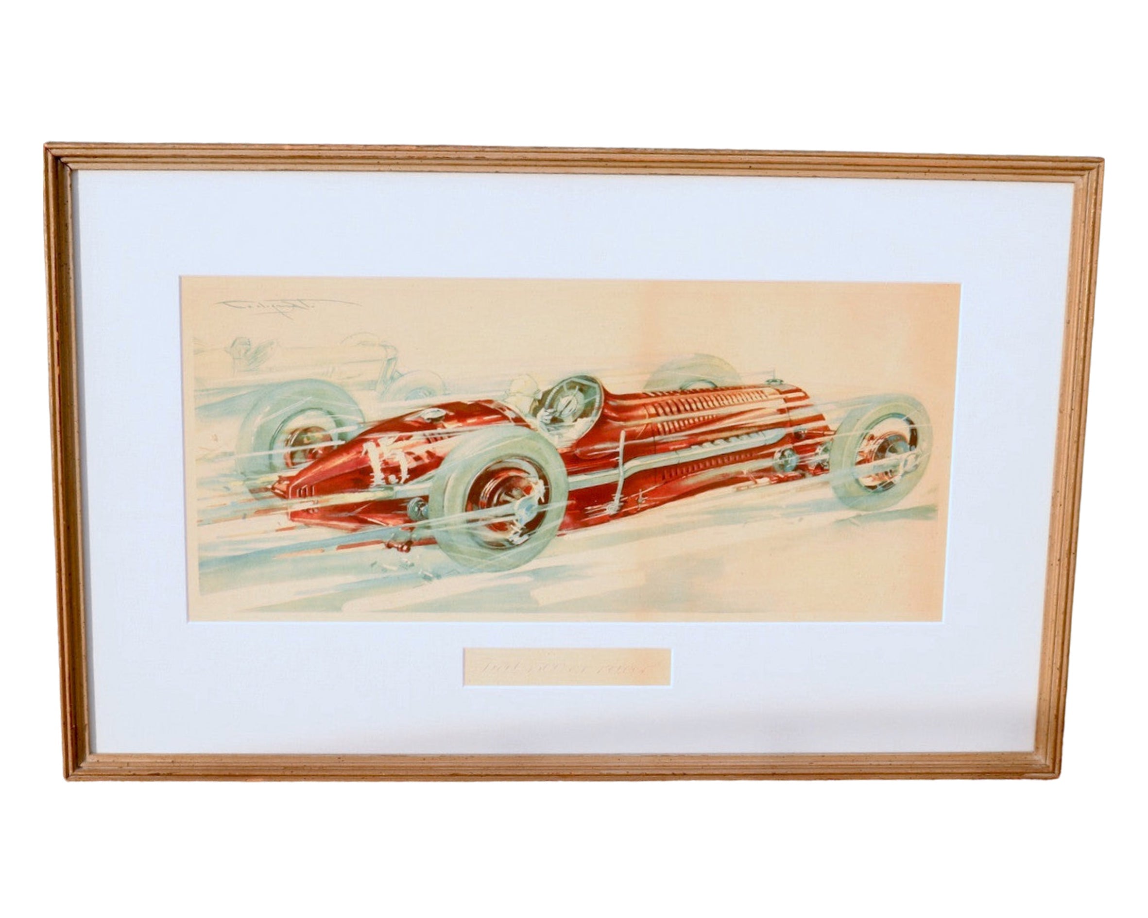 Fiat 150cc Racer Lithograph c. 1930s