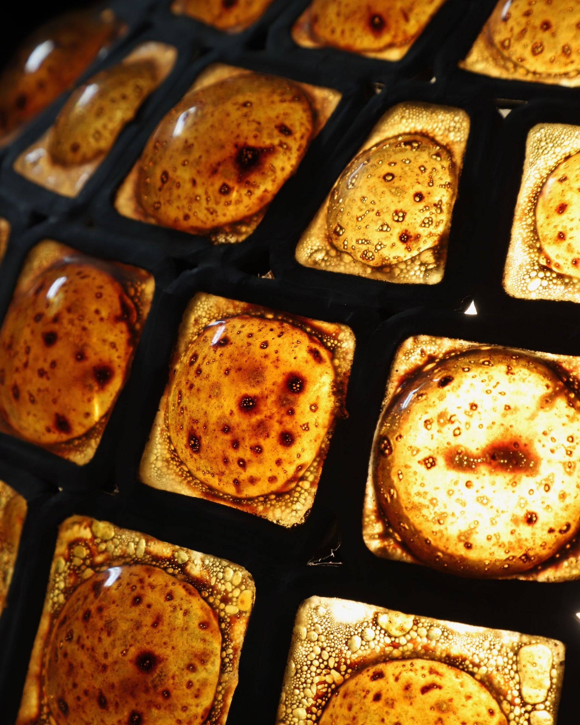 Felipe Derflingher Amber Glass Pendant Chandelier 1950s Mexico