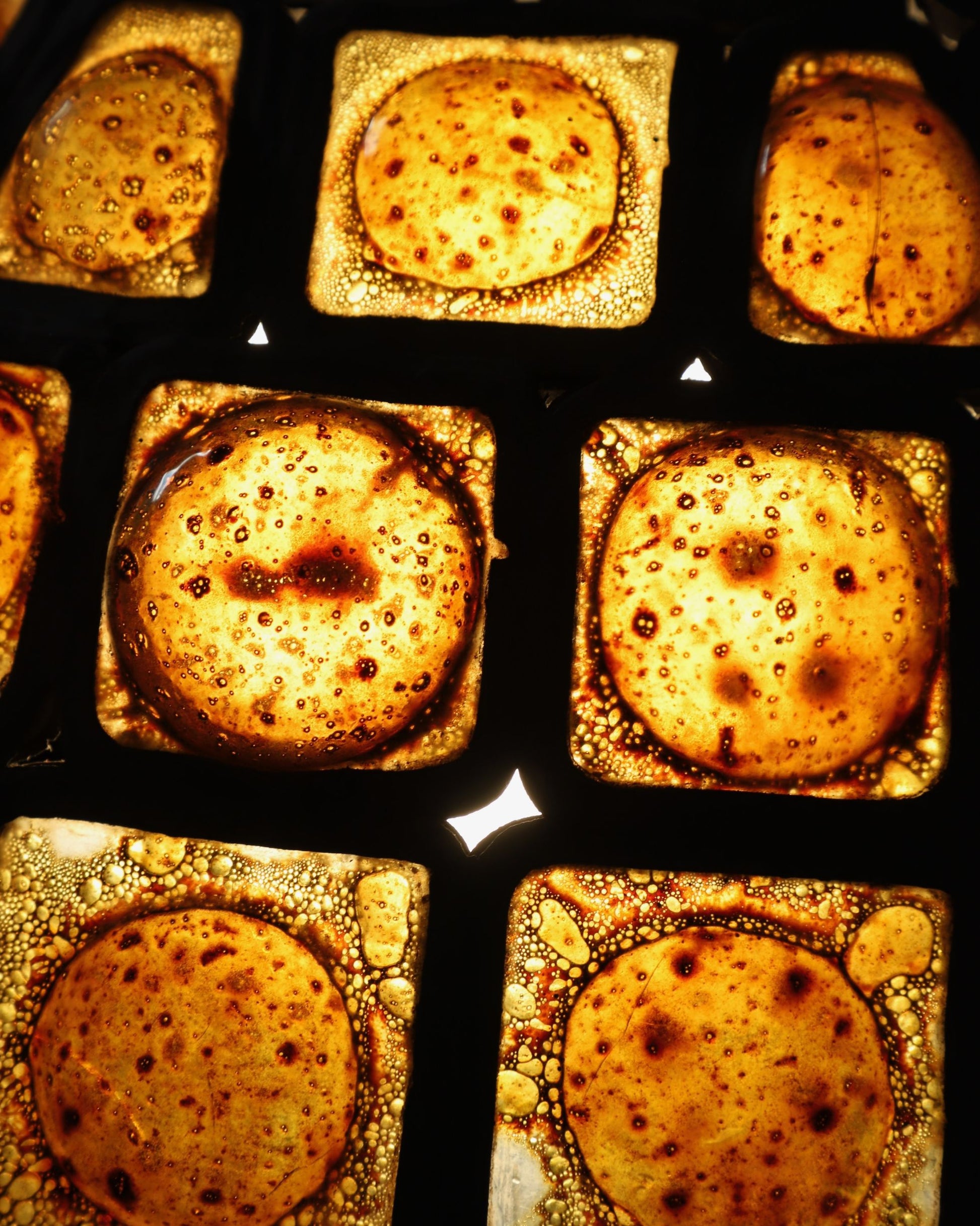 Felipe Derflingher Amber Glass Pendant Chandelier 1950s Mexico