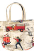 Fire Chief Vintage Fabric Tote