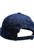 Back view of Surfing Cowboys dark-denim flex-bill shop cap with adjustable strap and metal buckle.
