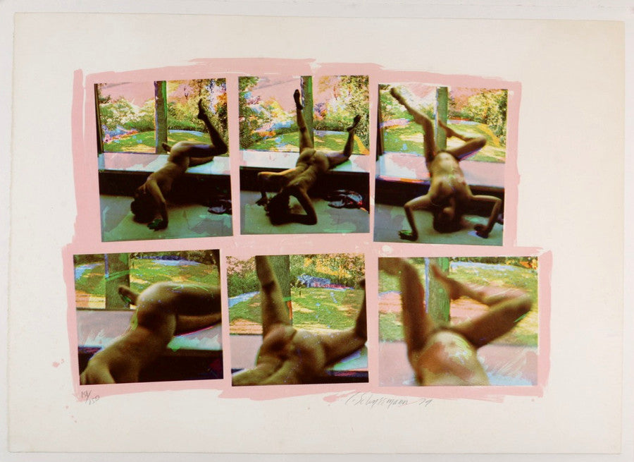 The full view of the Carolee Schneemann Forbidden Actions Original Photo Screen-Prints, circa 1979.