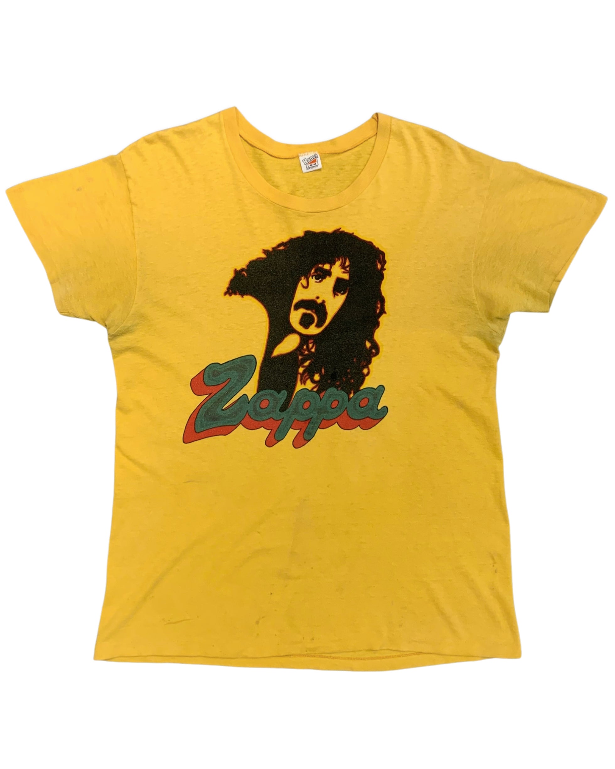 Frank Zappa 1970s T-Shirt Yellow Large USA RARE!