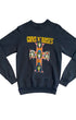 Front view of vintage 1980s Guns N’ Roses sweatshirt black.