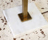Gerald Thurston for Lightolier Adjustable Table Lamp Brass with Marble Base 1950s USA Top Base View