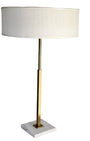 Gerald Thurston for Lightolier Adjustable Table Lamp Brass with Marble Base 1950s USA