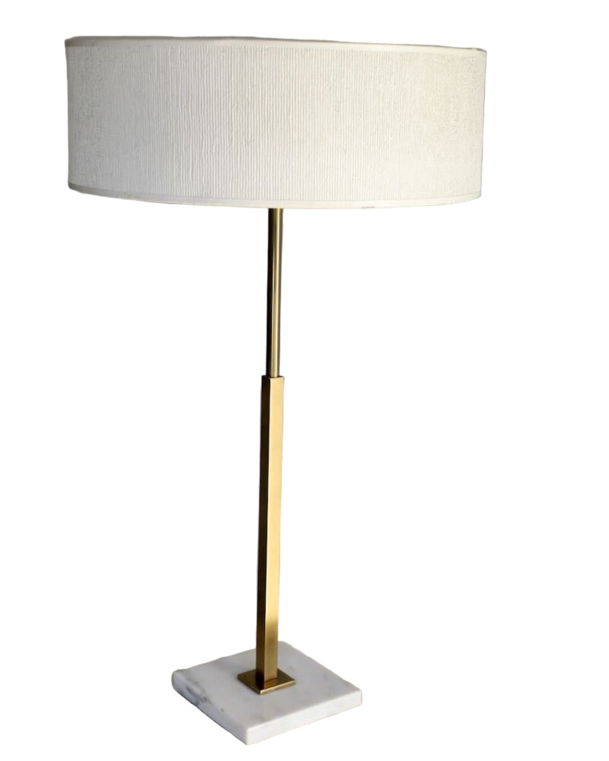 Gerald Thurston for Lightolier Adjustable Table Lamp Brass with Marble Base 1950s USA