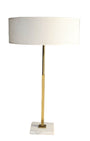Gerald Thurston for Lightolier Adjustable Table Lamp Brass with Marble Base 1950s USA