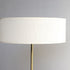 Gerald Thurston for Lightolier Adjustable Table Lamp Brass with Marble Base 1950s USA Shade View