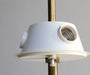 Gerald Thurston for Lightolier Adjustable Table Lamp Brass with Marble Base 1950s USA Socket View