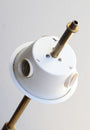Gerald Thurston for Lightolier Adjustable Table Lamp Brass with Marble Base 1950s USA Socket View 2