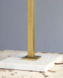 Gerald Thurston for Lightolier Adjustable Table Lamp Brass with Marble Base 1950s USA Side Base View