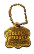 Golden Nugget Gambling Hall Key Chain - Gold Color Pendant on gold Color Chain