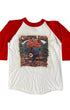 Baseball shirt with Grateful Dead graphic design on a white background