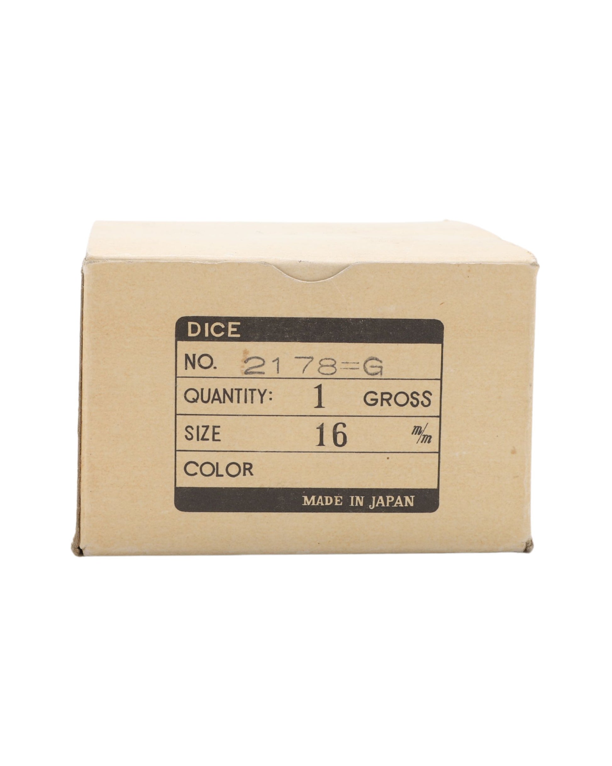 Front of original box labeled “Made in Japan.”