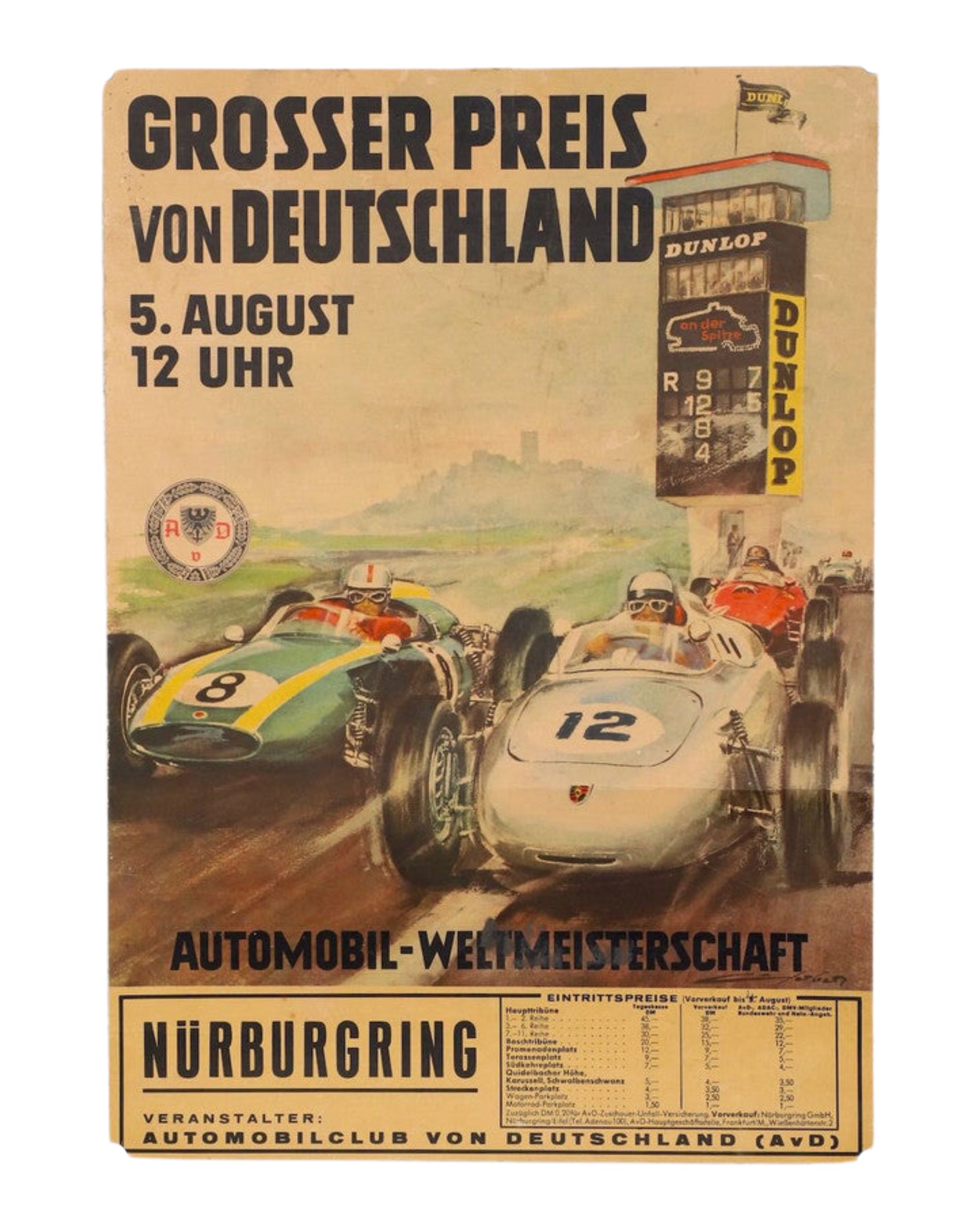 Grosser Preis von Deutschland Nurburgring Poster