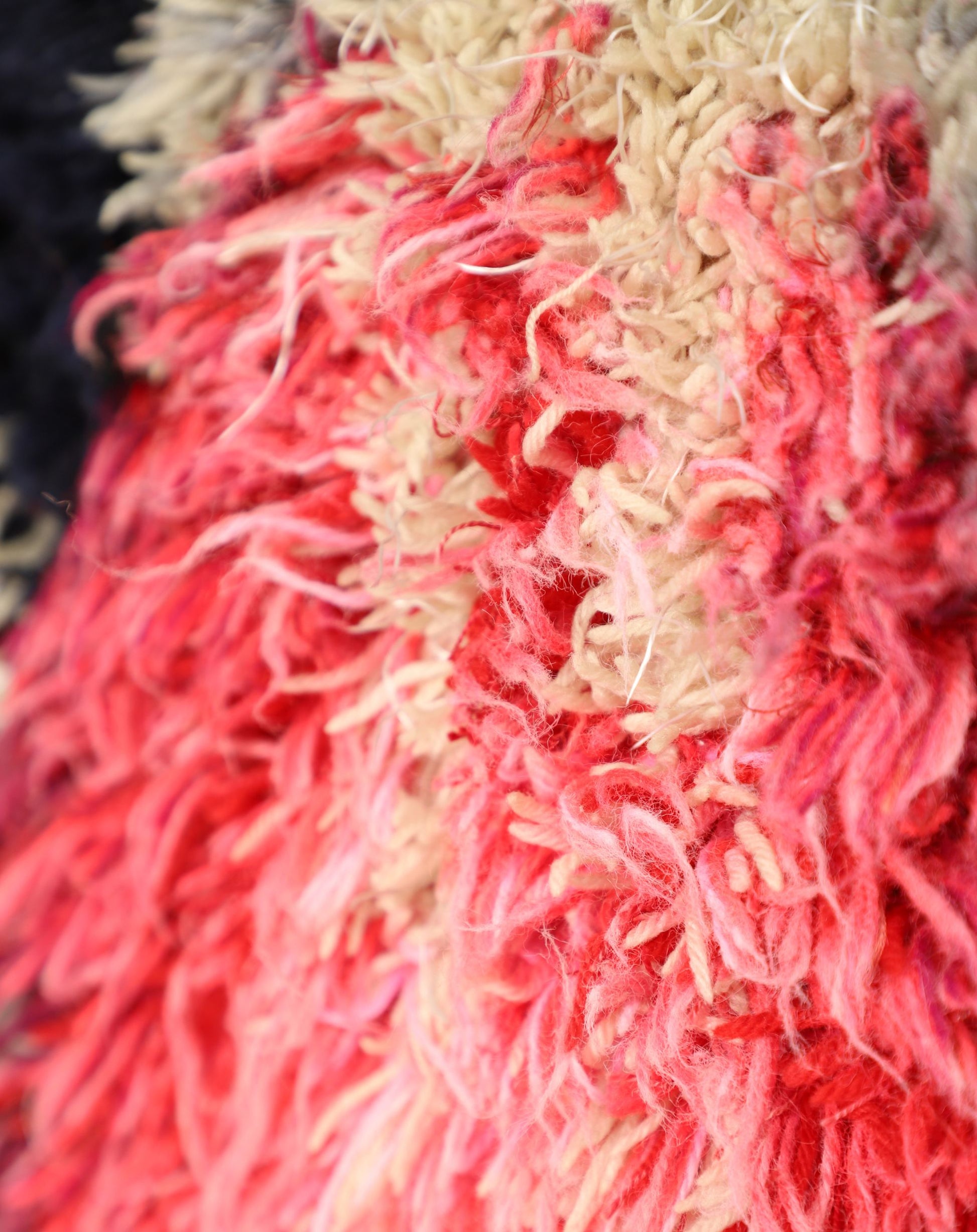 Mid-Century Wool Rya Wall Hanging Rug – 68" x 40"