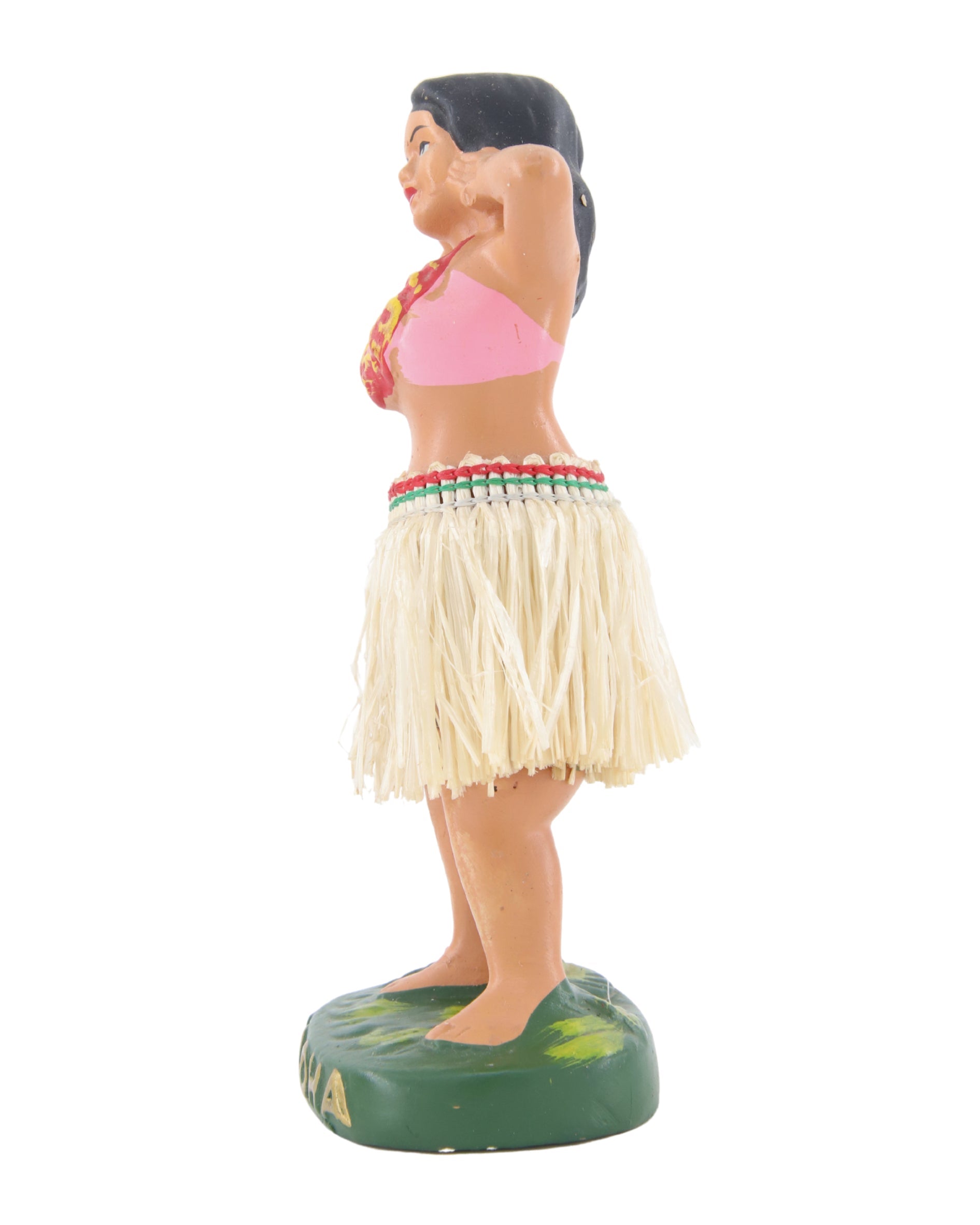 Hawaiian Hula Girl Dancer 3 Nodder 1940-50s Japan 6 in H Side View