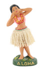 Hawaiian Hula Girl Dancer 3 Nodder 1940-50s Japan 6 in H Front
