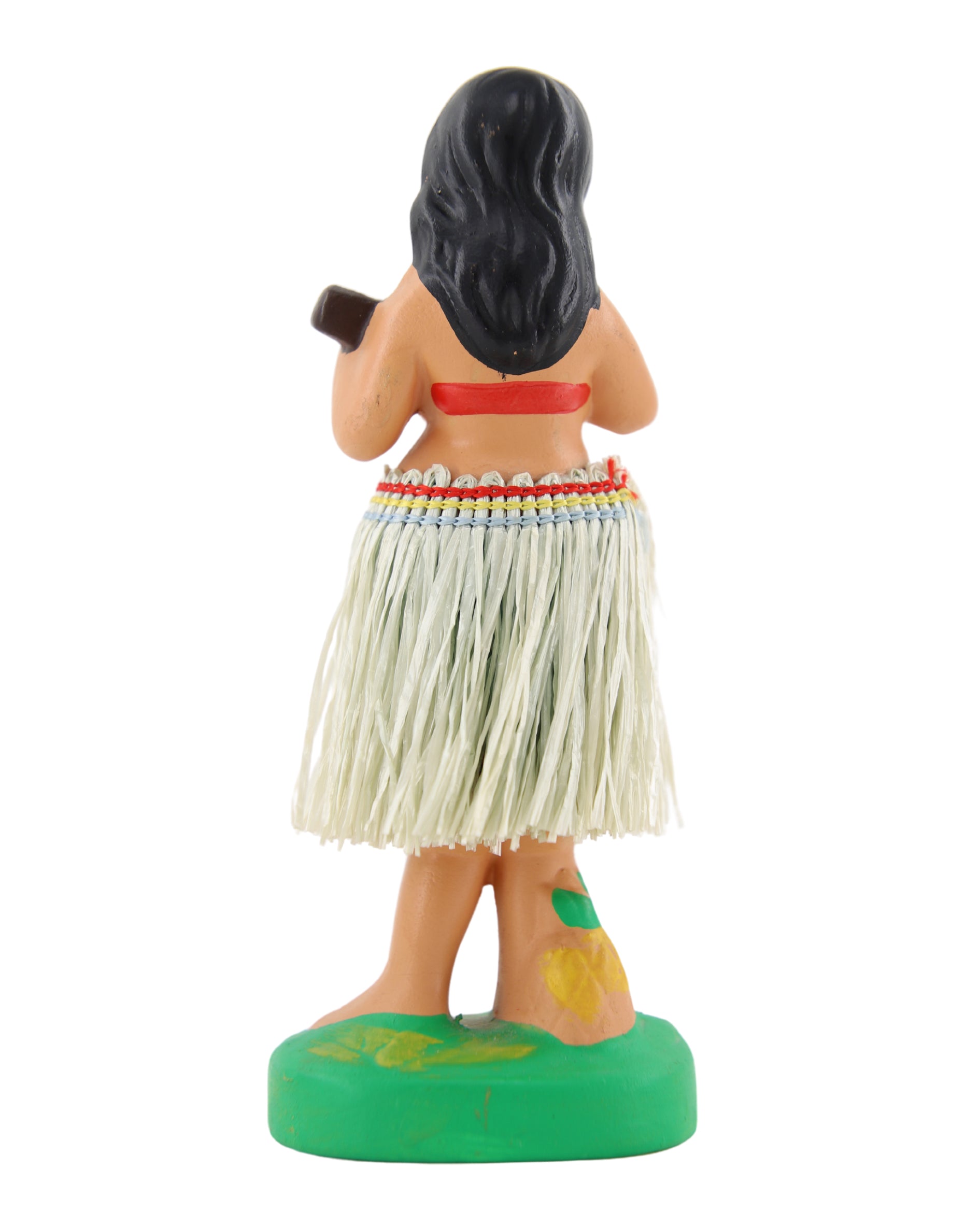 Hawaiian Hula Girl Musician Nodder 1 1940s-50s Japan 6.25 in H Back