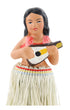 Hawaiian Hula Girl Musician Nodder 1 1940s-50s Japan 6.25 in H Close Up Face