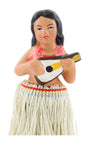 Hawaiian Hula Girl Musician Nodder 1 1940s-50s Japan 6.25 in H Close Up Face