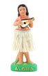 Hawaiian Hula Girl Musician Nodder 1 1940s-50s Japan 6.25 in H Front