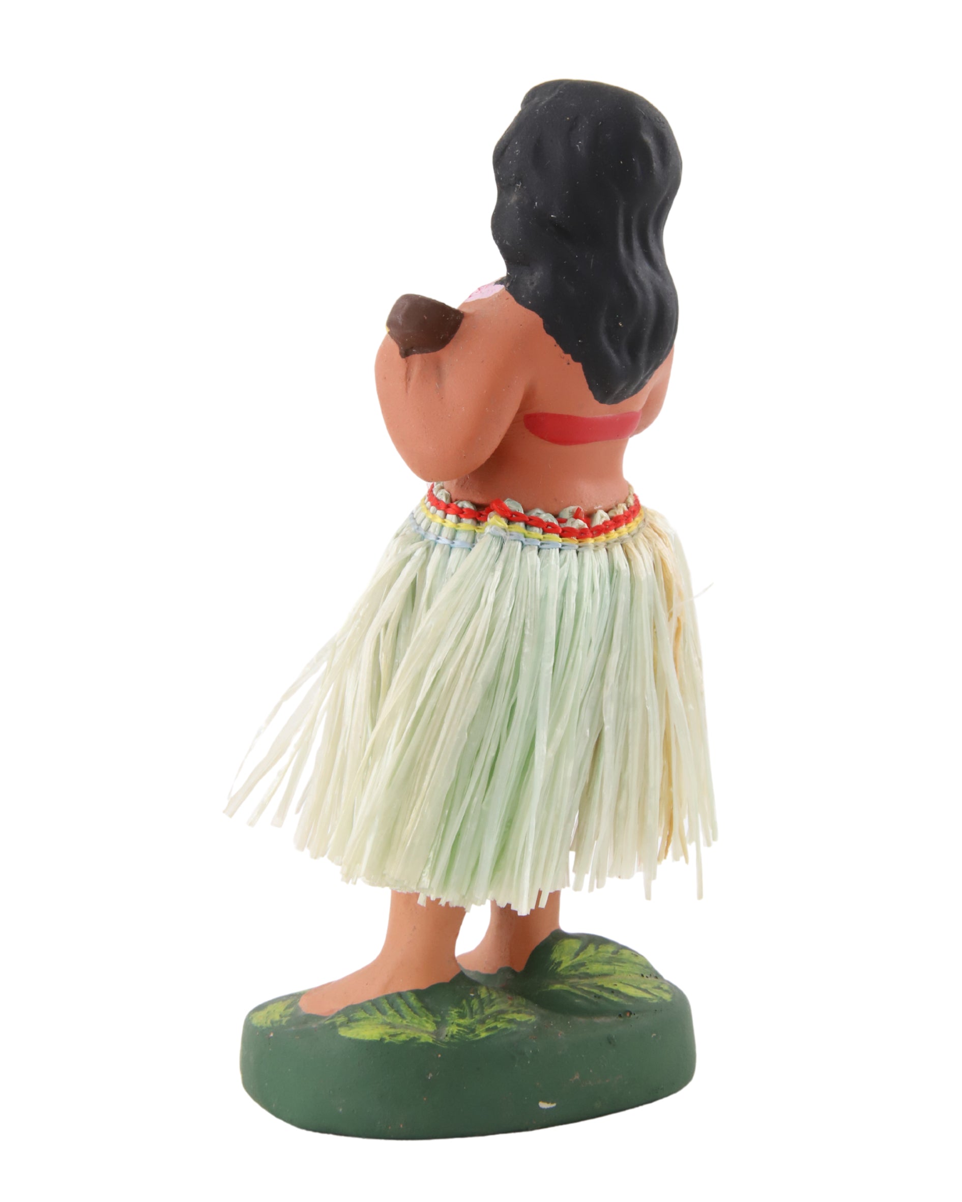 Hawaiian Hula Girl Musician Nodder 2 1940s-50s Japan 6 in H Side View 2