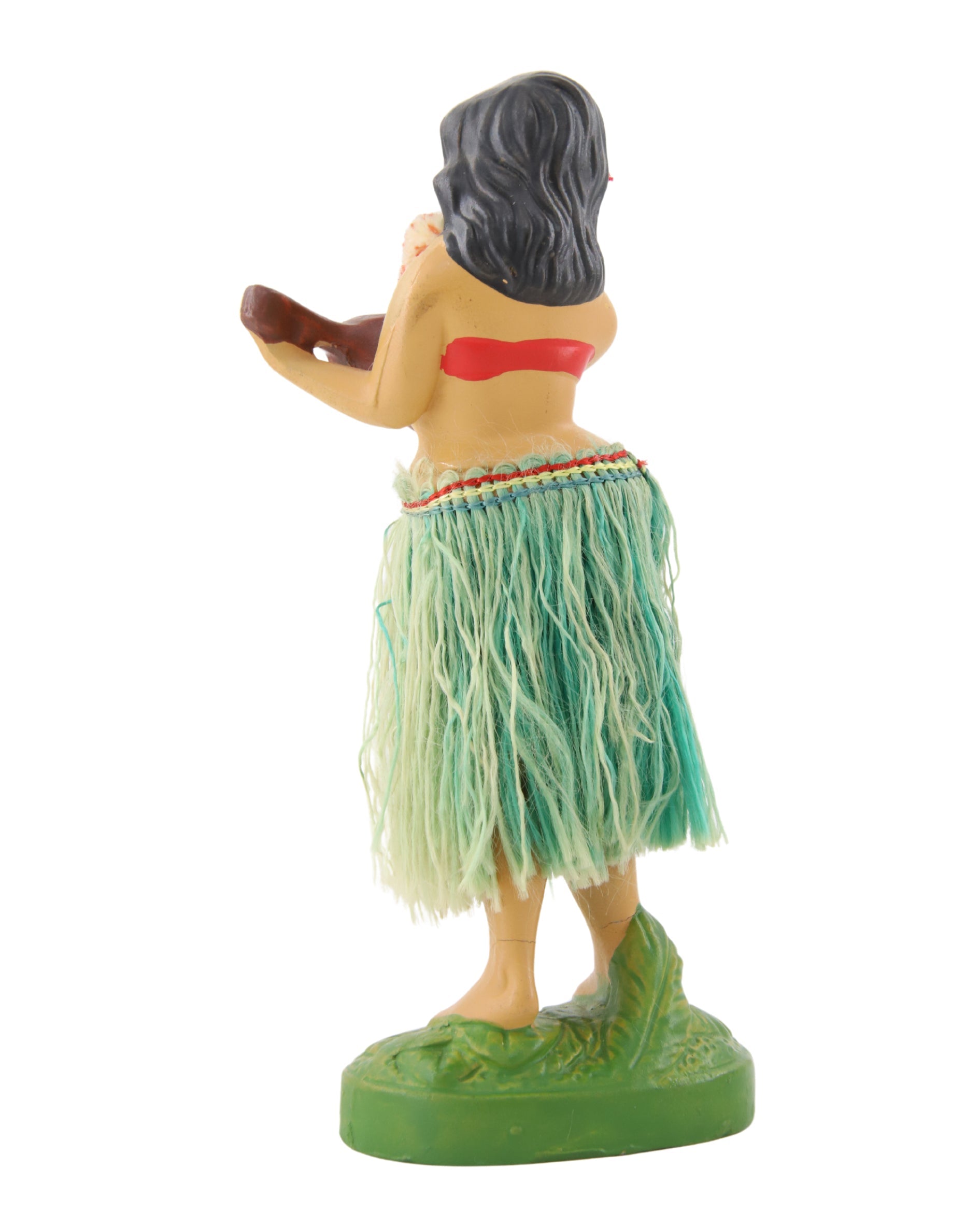 Hawaiian Hula Girl Musician Nodder 4 1940s-50s Japan 6.5 in H Back