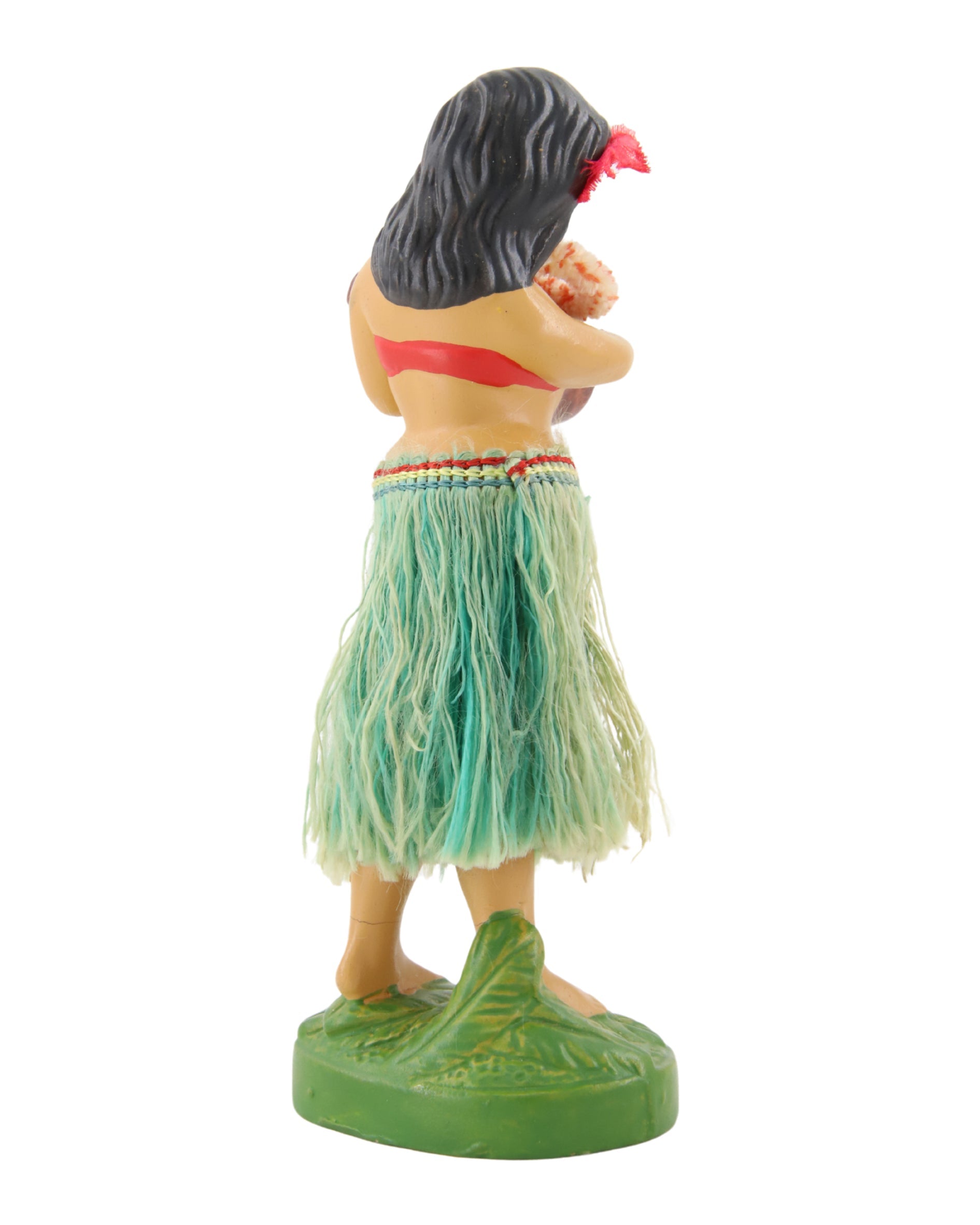 Hawaiian Hula Girl Musician Nodder 4 1940s-50s Japan 6.5 in H Back View 2