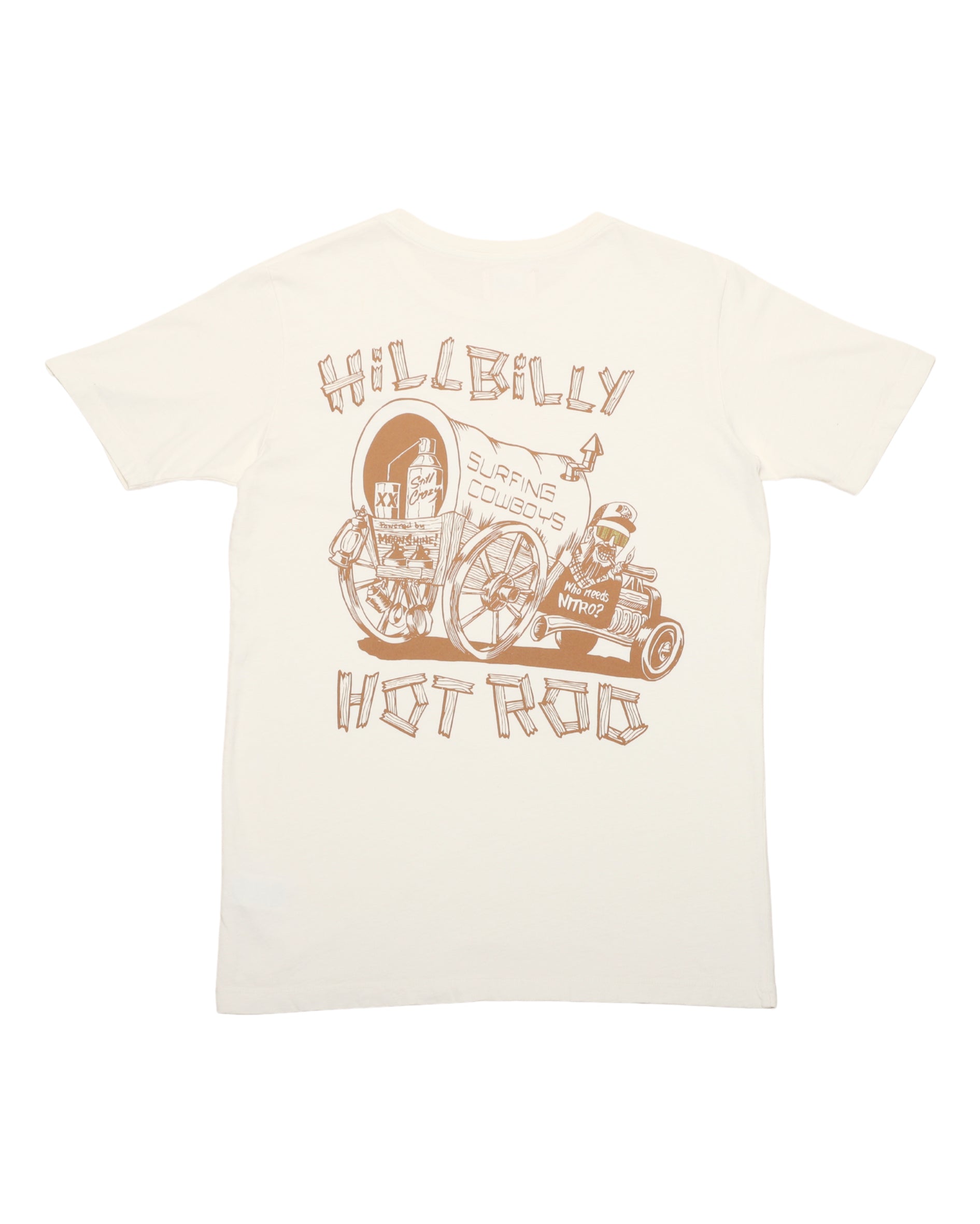 Hillbilly Hot Rod T-Shirt Cream Back