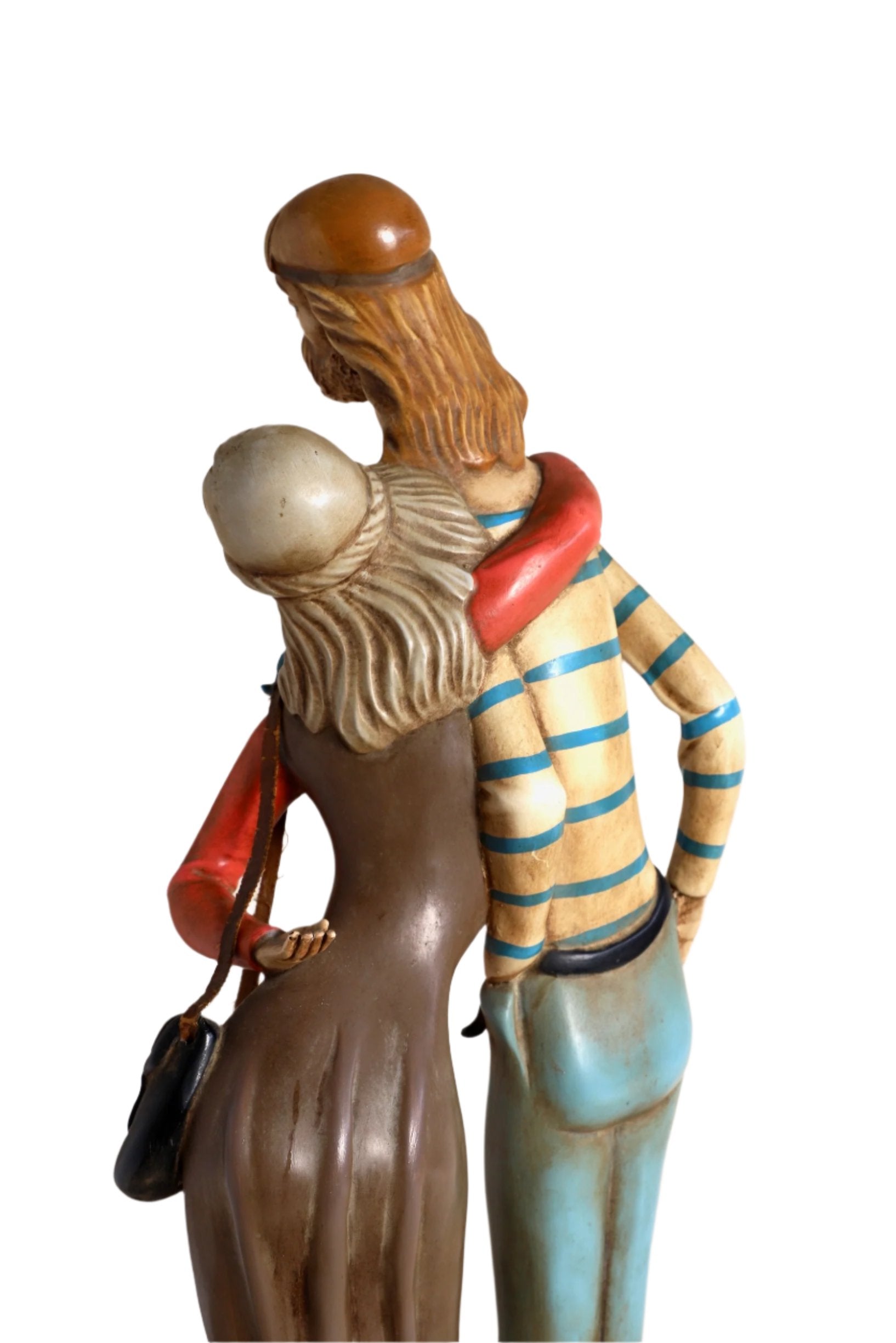 Hippie Couple Statue Made in Italy Back 3/4