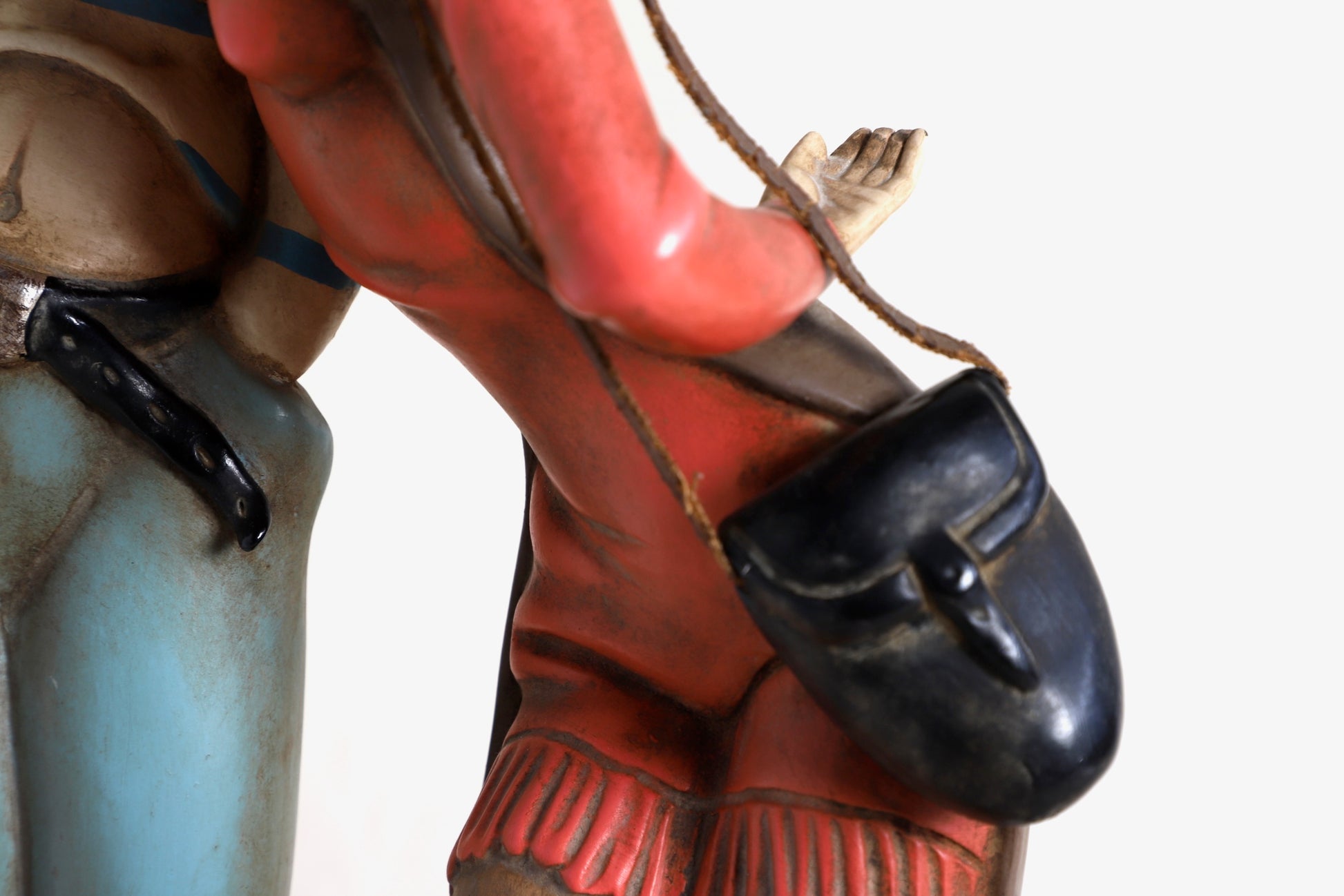 Hippie Couple Sculpture 1970s Italy 27" H