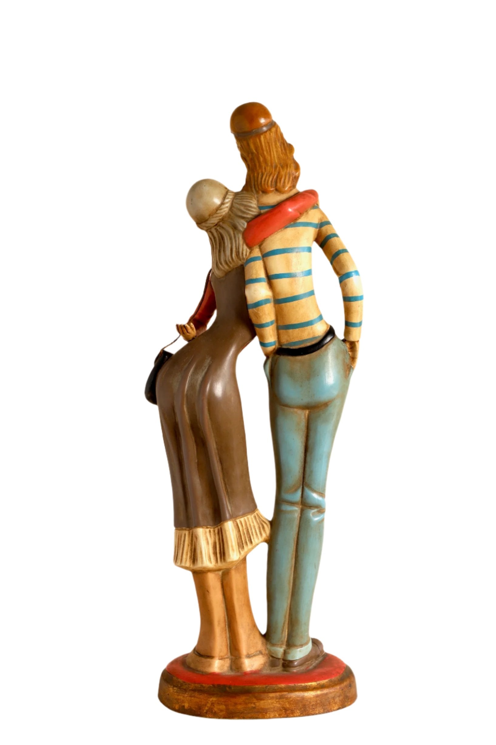 Hippie Couple Statue Made in Italy Backs