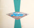 Hobie Surfboard 9'6 Redwood Stringer Neutral w Aqua Stripes Logo on Deck