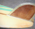 Hobie Surfboard 9'6 Redwood Stringer Neutral w Aqua Stripes Fin