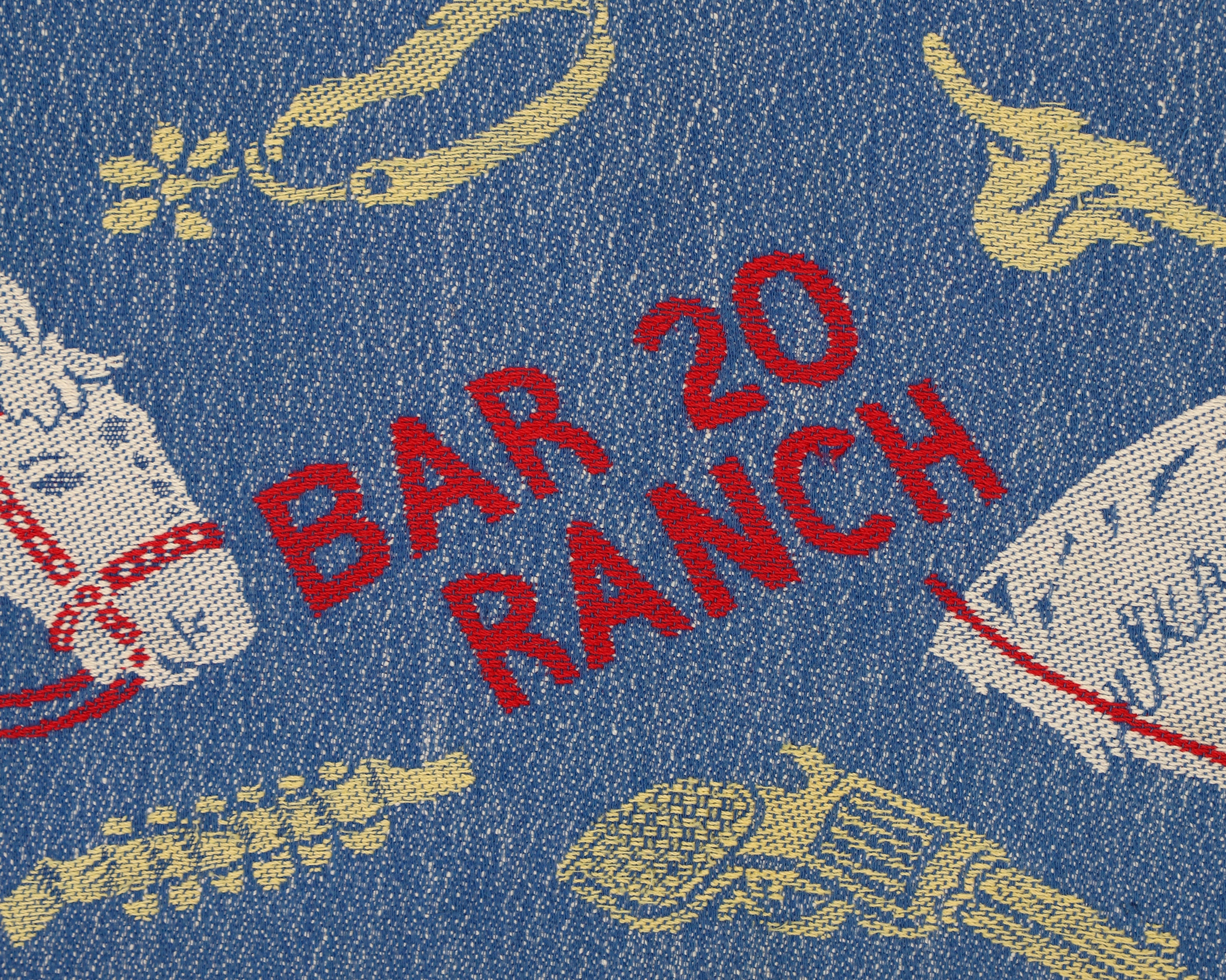 Hopalong Cassidy Bar 20 Ranch Blanket Bar 20 Close Up