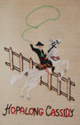 Hopalong Cassidy Chenille Bedspread Close Up
