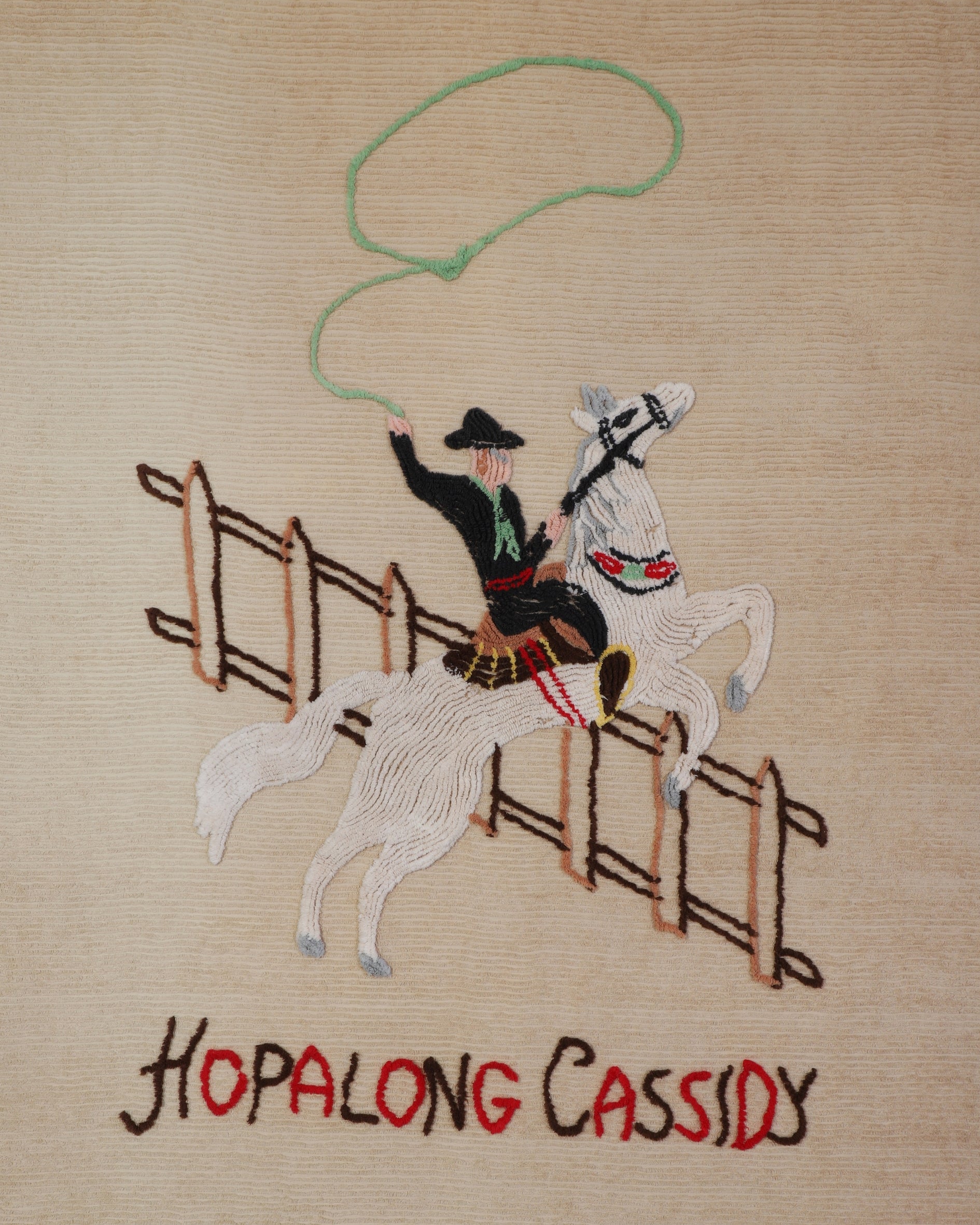 Hopalong Cassidy Chenille Bedspread Close Up