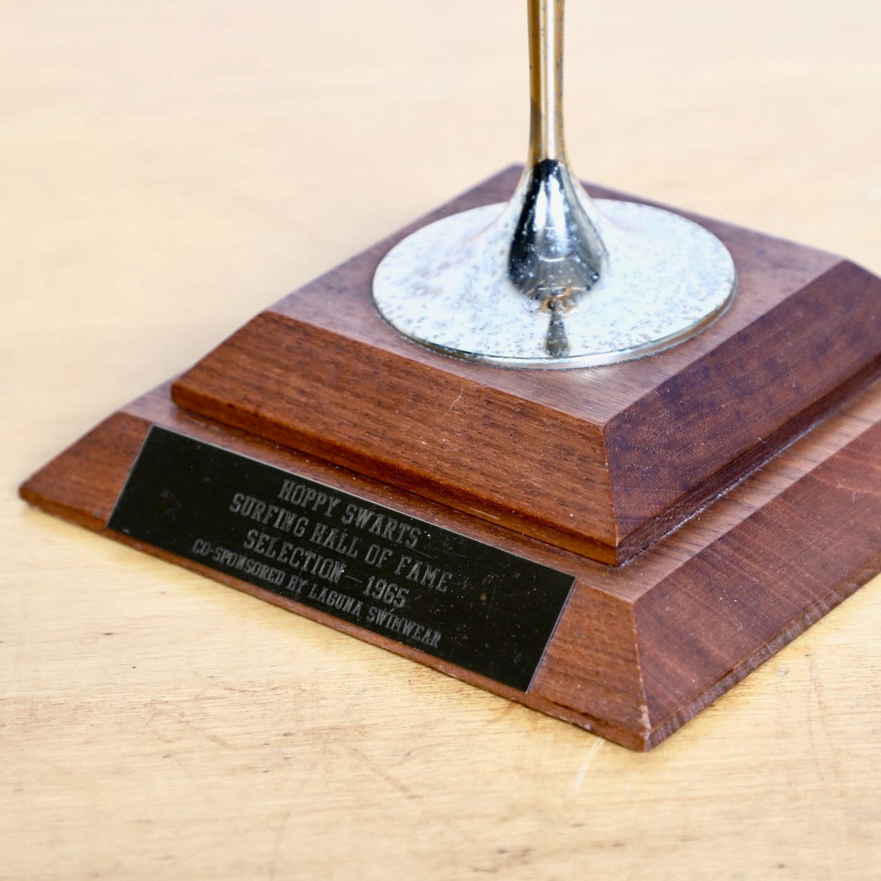 Hoppy Swarts Malibu Surfing Hall of Fame Trophy