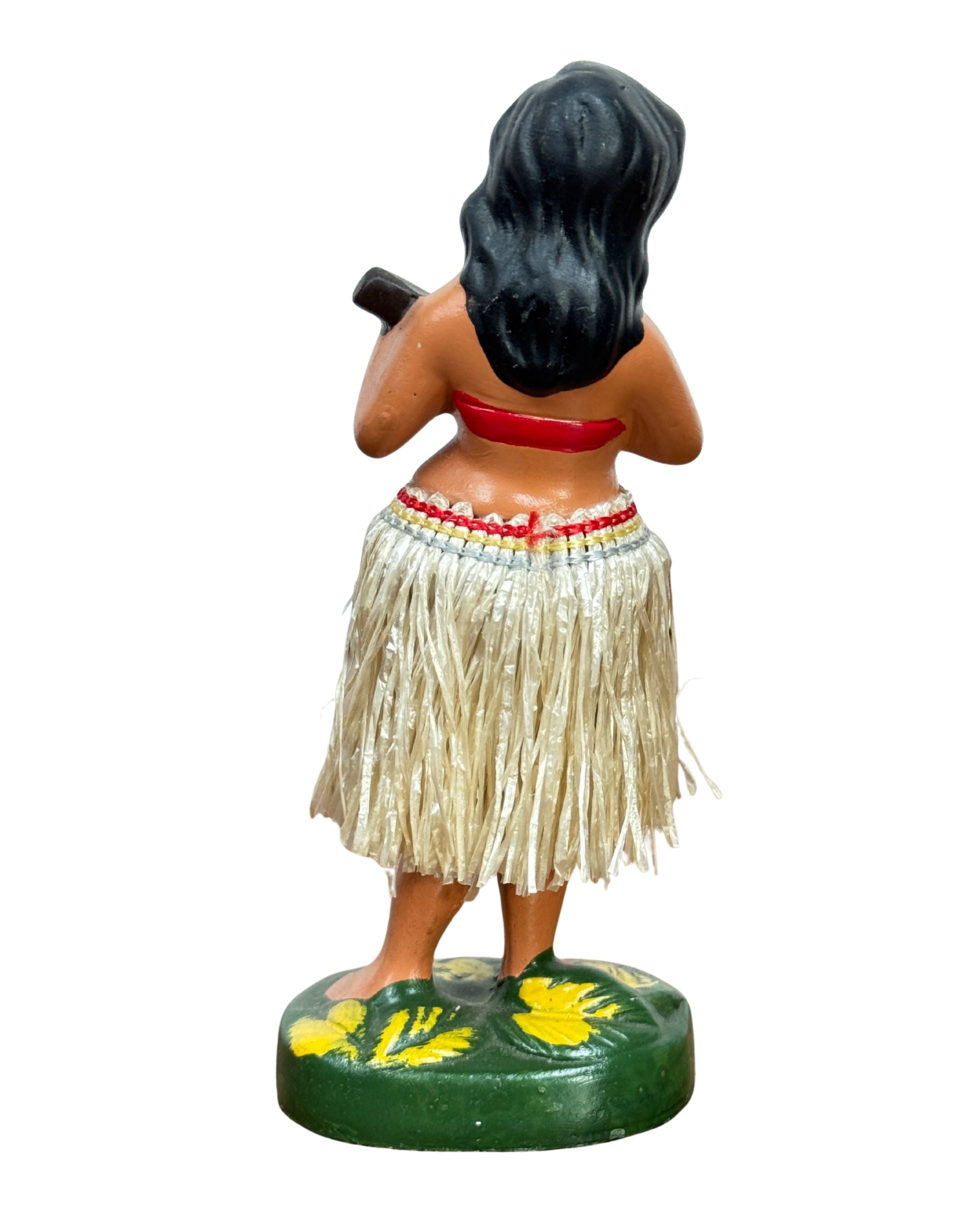 Hawaiian Hula Girl Musician Nodder  1940s-50s Japan 5.5 in H Susie